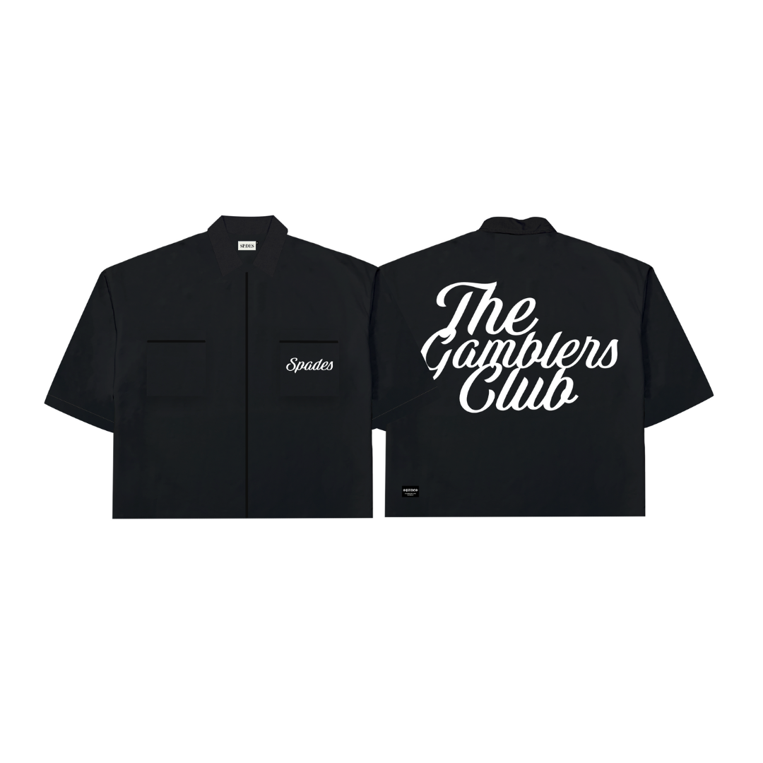 Gamblers Club Polo Boxy Crop Black