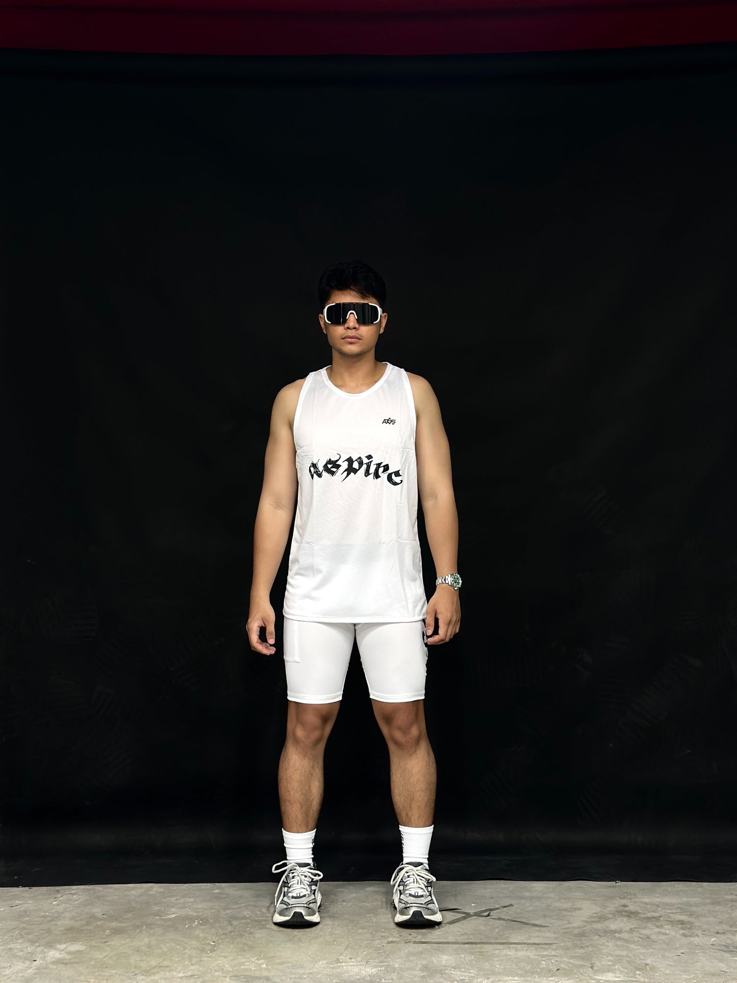 Aspire 365 Series 3 Running Singlet White ASPIRE