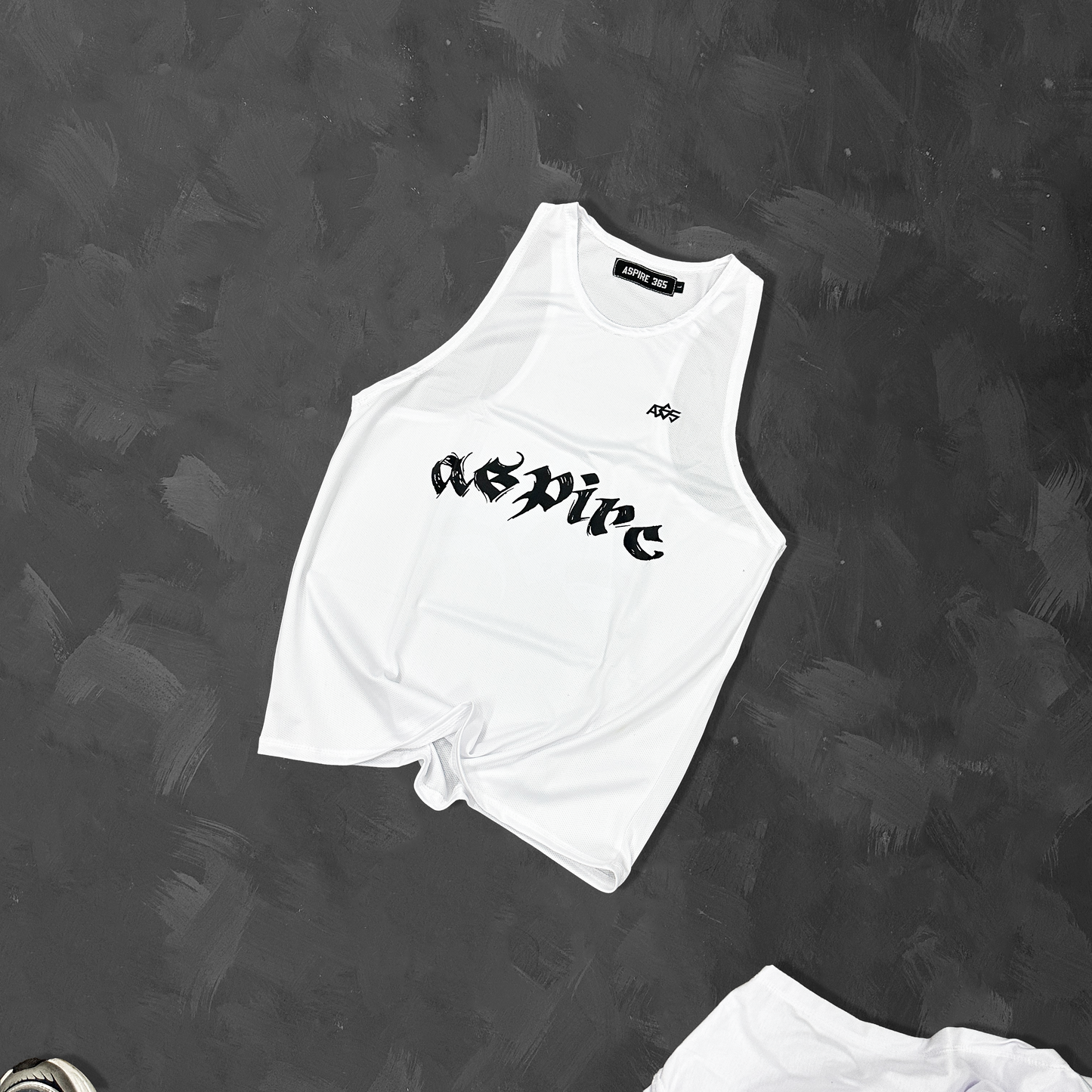 Aspire 365 Series 3 Running Singlet White ASPIRE