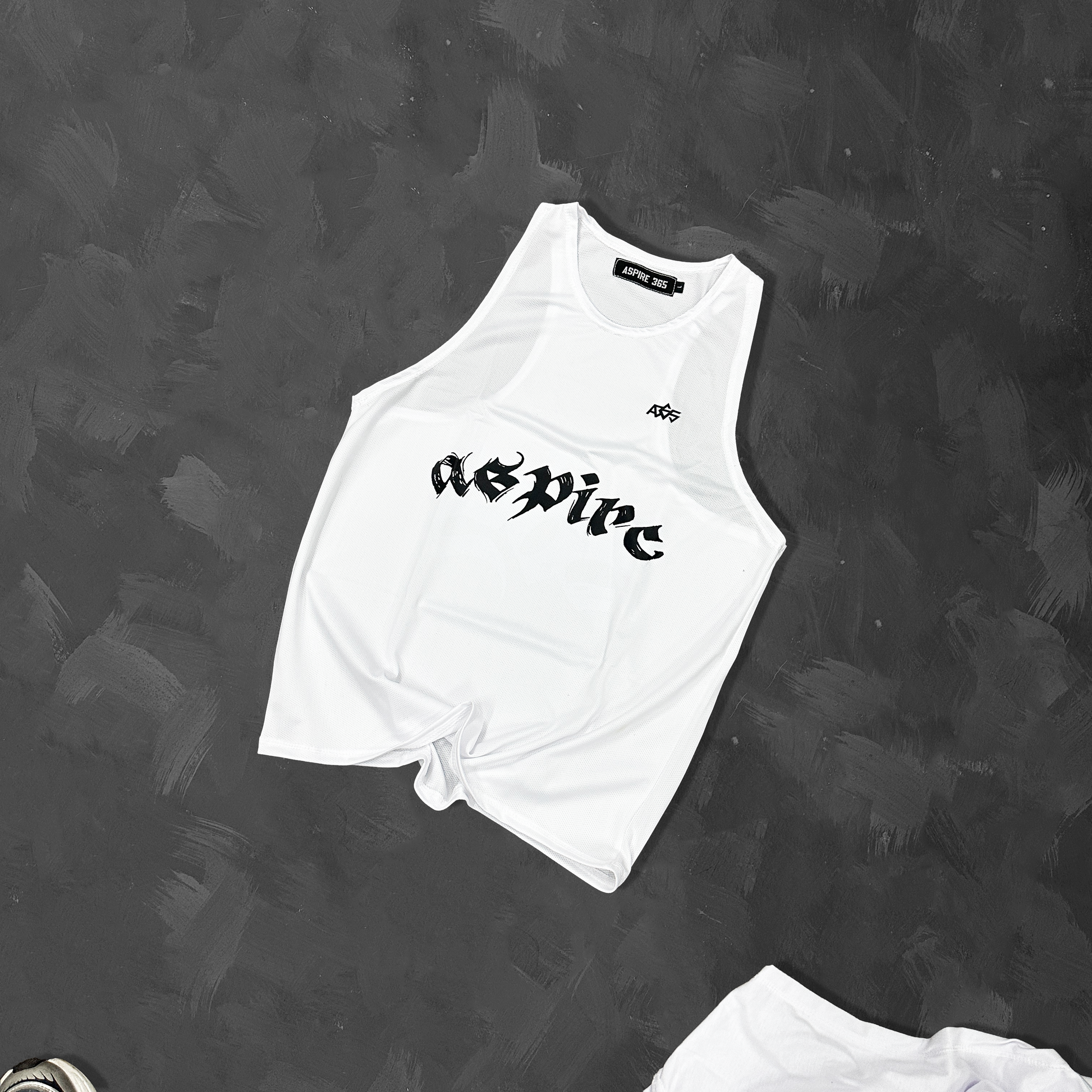 Aspire 365 Series 3 Running Singlet White ASPIRE