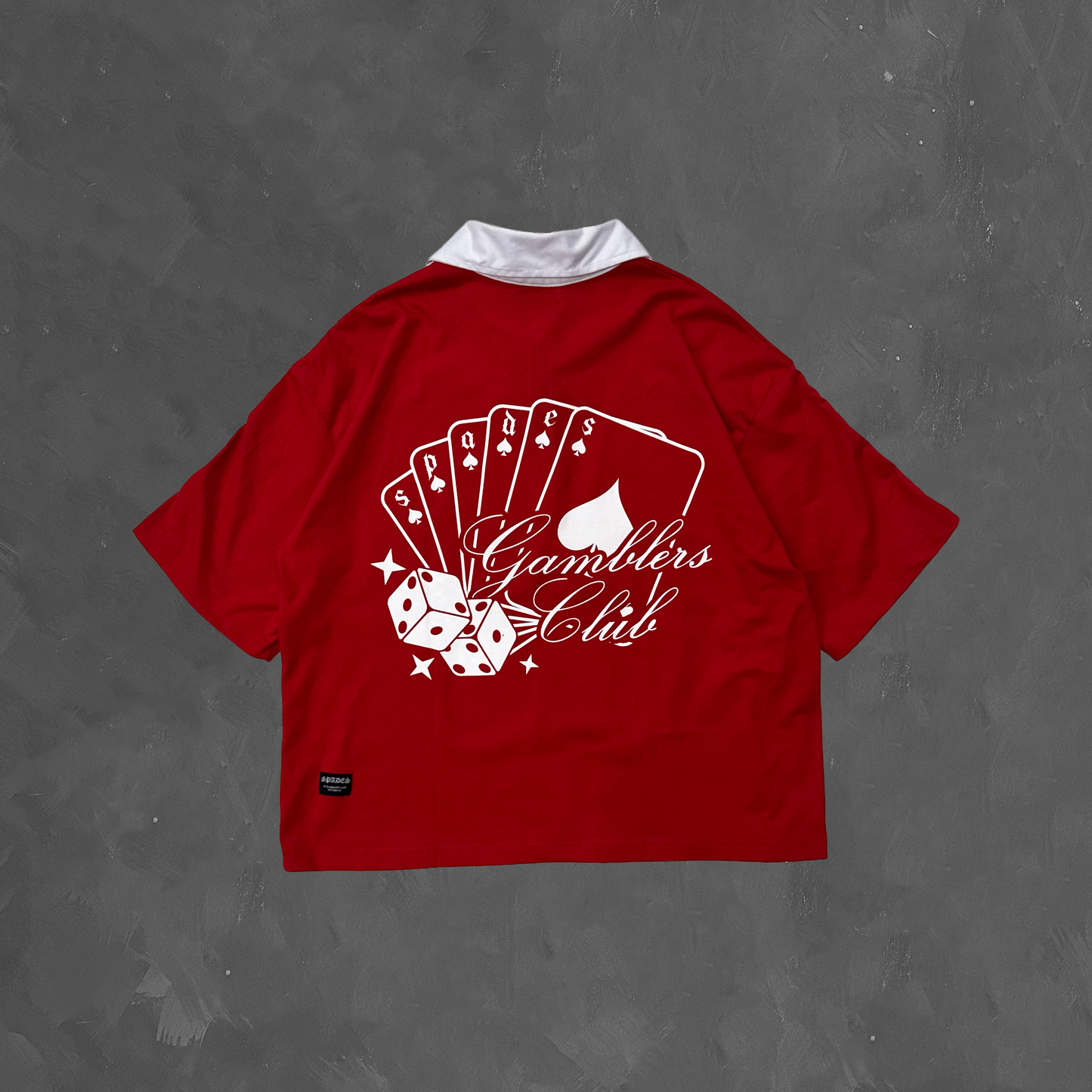 Spades Gamblers Den Half Zip Boxy Crop Polo SPADES