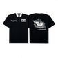 French Terry Quarter Zip Polo Crop  Visionaries Black