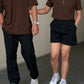 Corduroy Crop-top Quarter Zip Polo Shirt Choco Brown