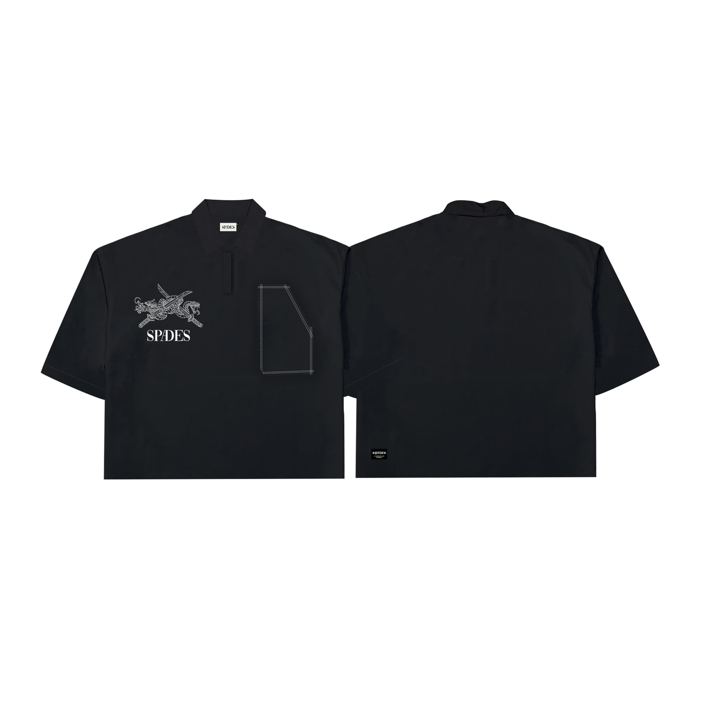 Velcro Apex  Polo Boxy Crop Black