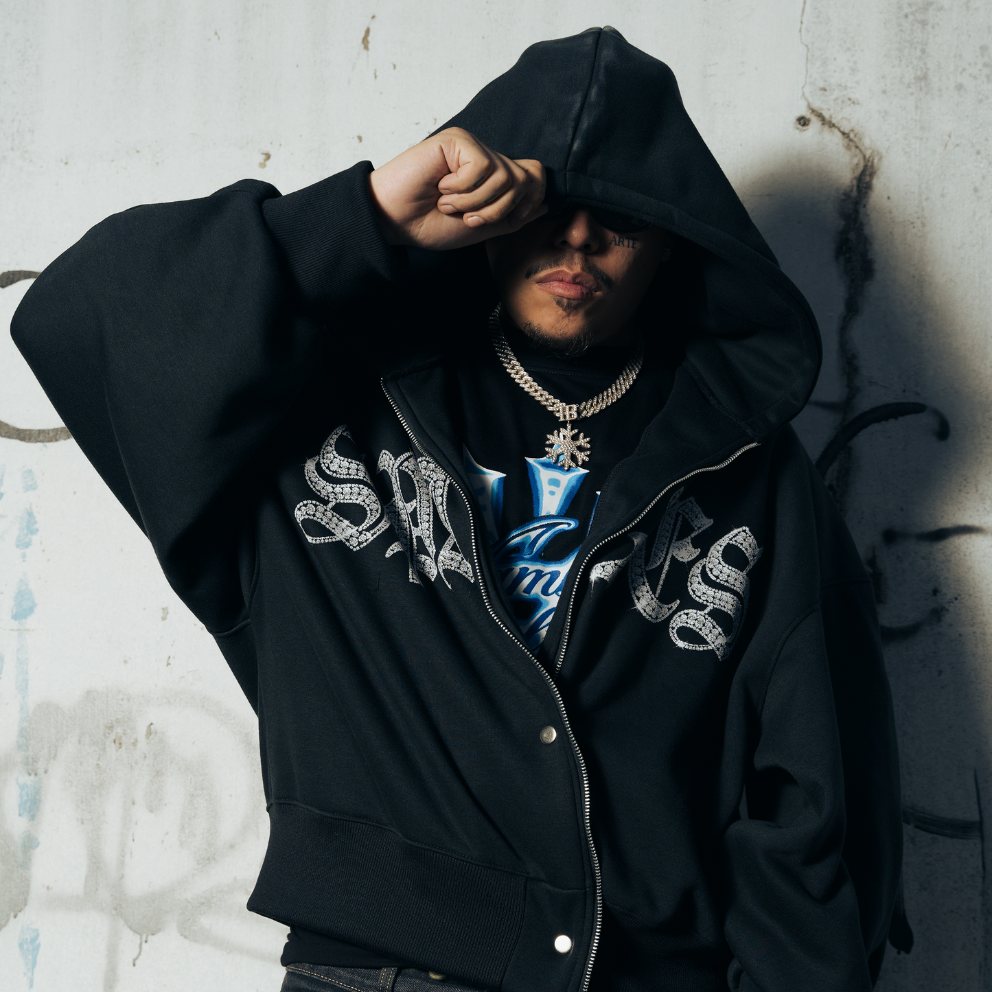 Spades Glitter Throne Boxy Hoodie