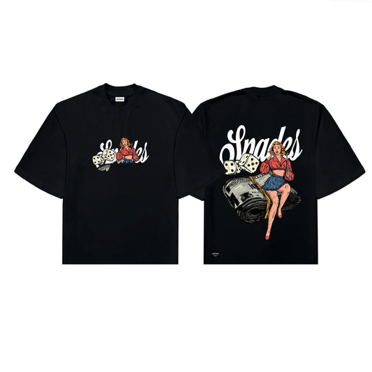 Spades Pin Up Fortune Boxy Crop Tee
