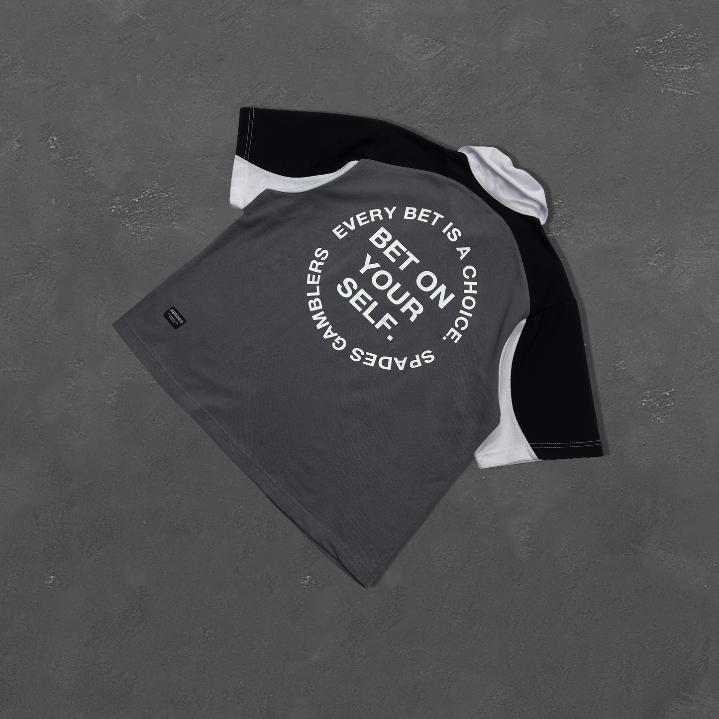 Spades Neutral Stake Boxy Crop Polo Pique