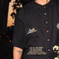 French Terry Full Button Polo SCDD Black