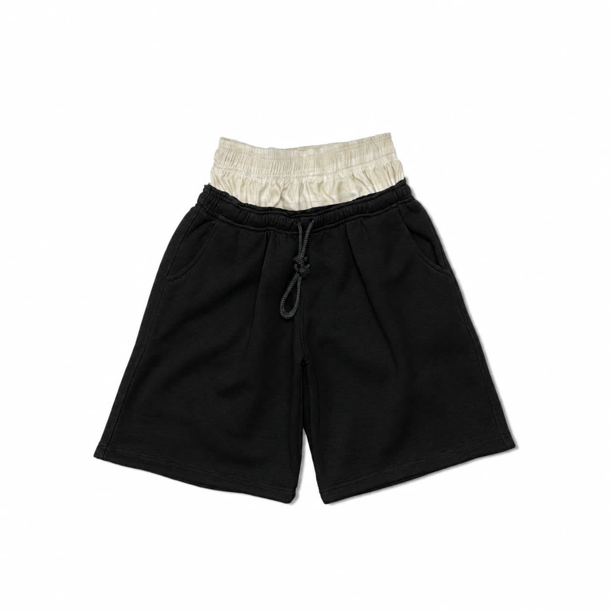 Spades Double Waist Black Sweat Jorts SPADES