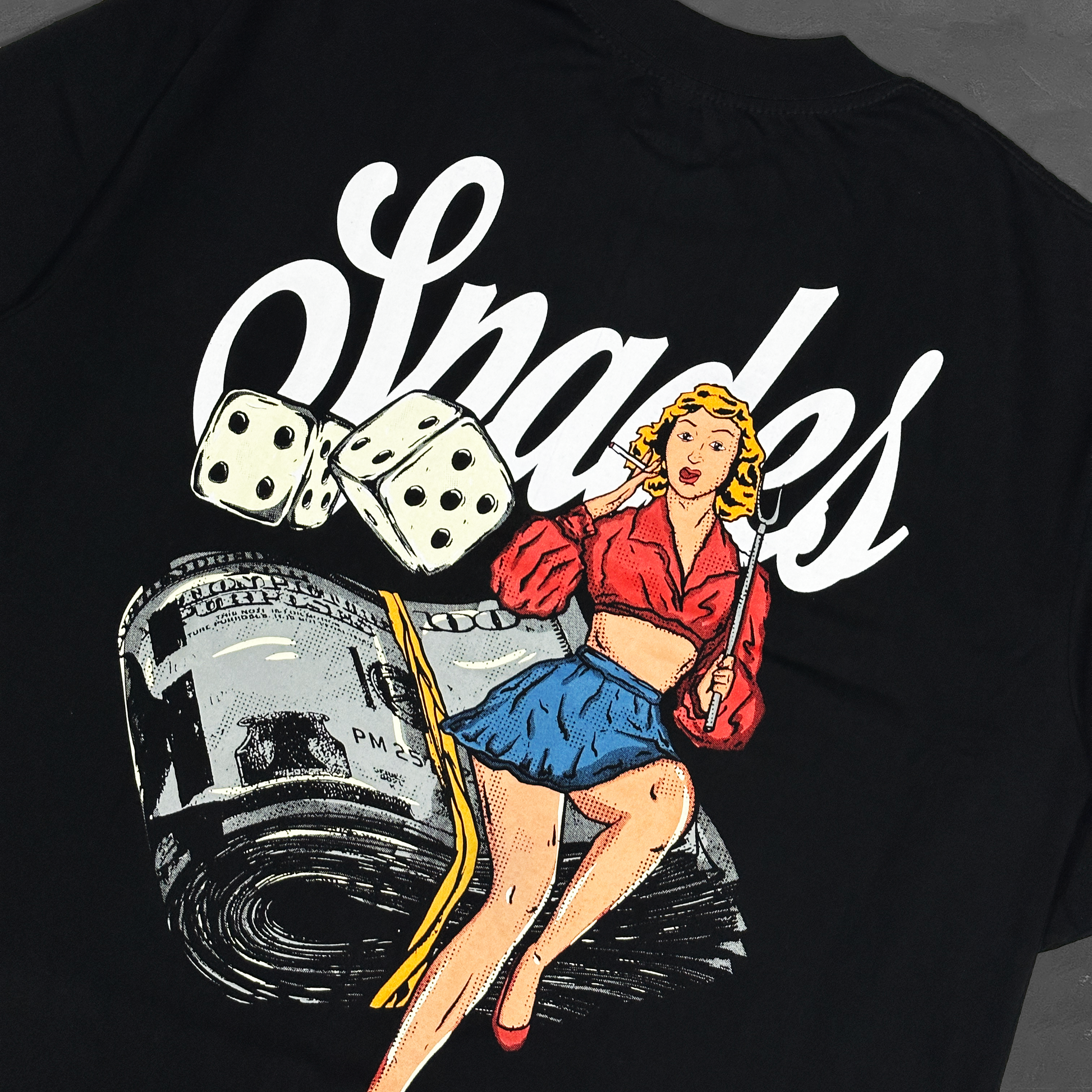 Spades Pin Up Fortune Boxy Crop Tee SPADES