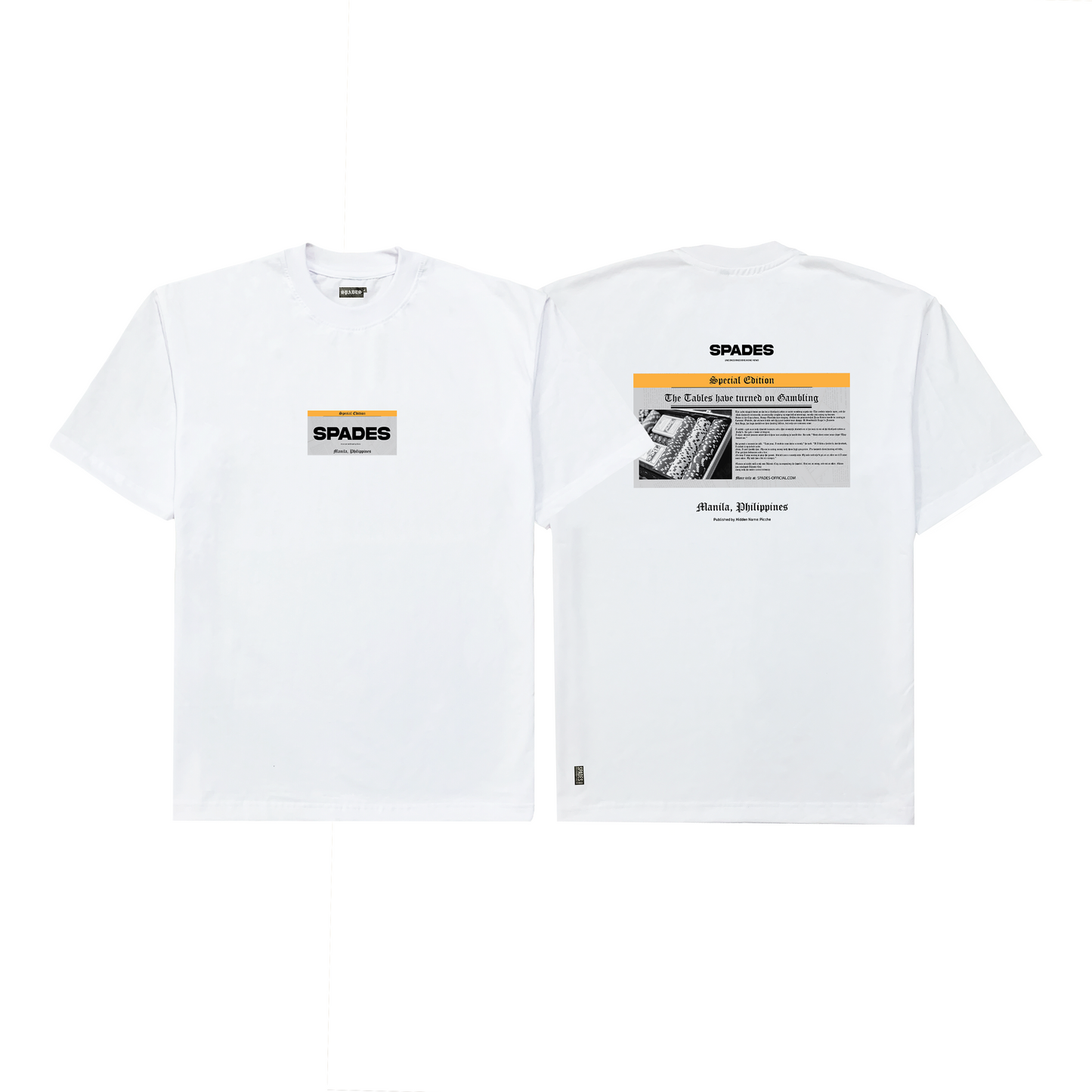 Spades Daily News White T-shirt