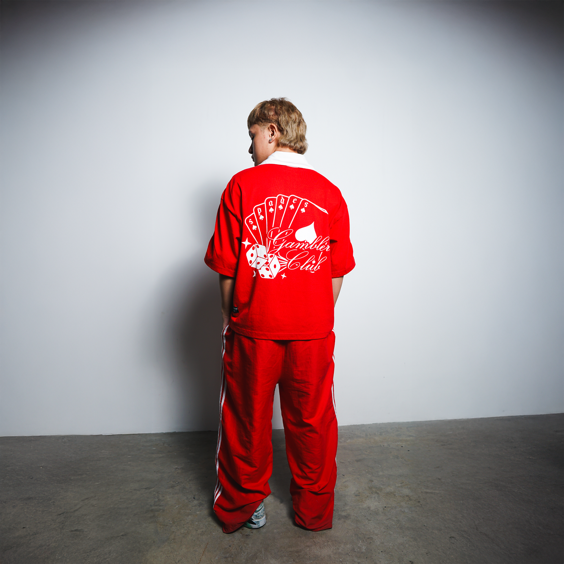 Spades Gamblers Den Half Zip Boxy Crop Polo SPADES