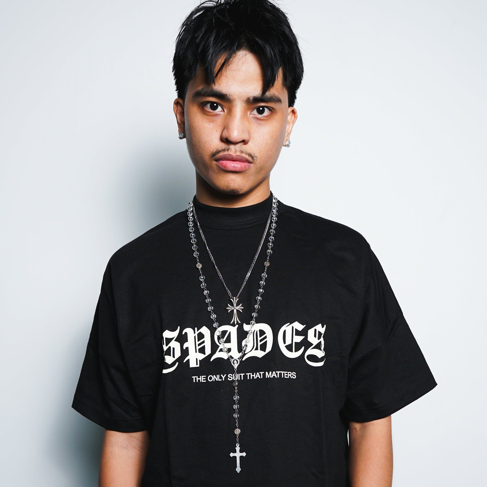 Cash Rules Boxy Crop Tee Black SPADES