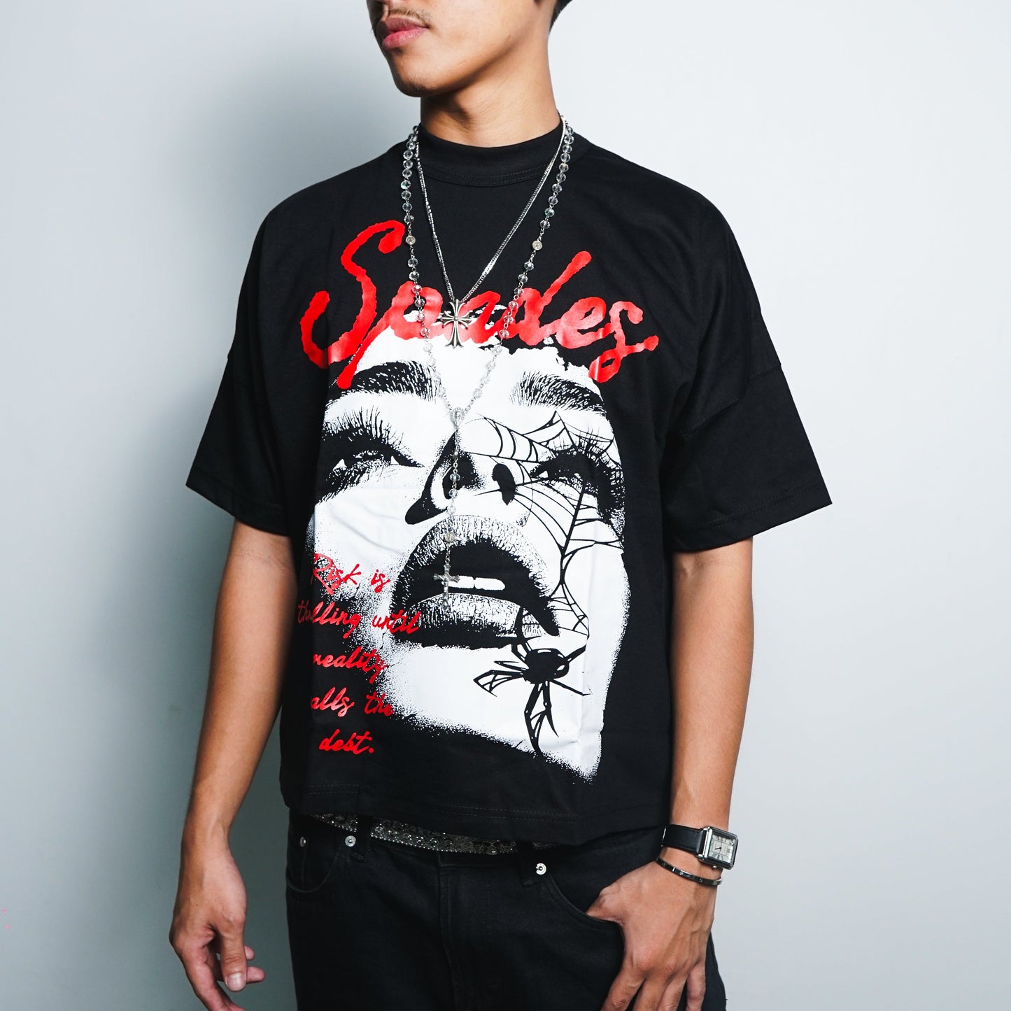 Fatal Beauty Boxy Crop Tee Black