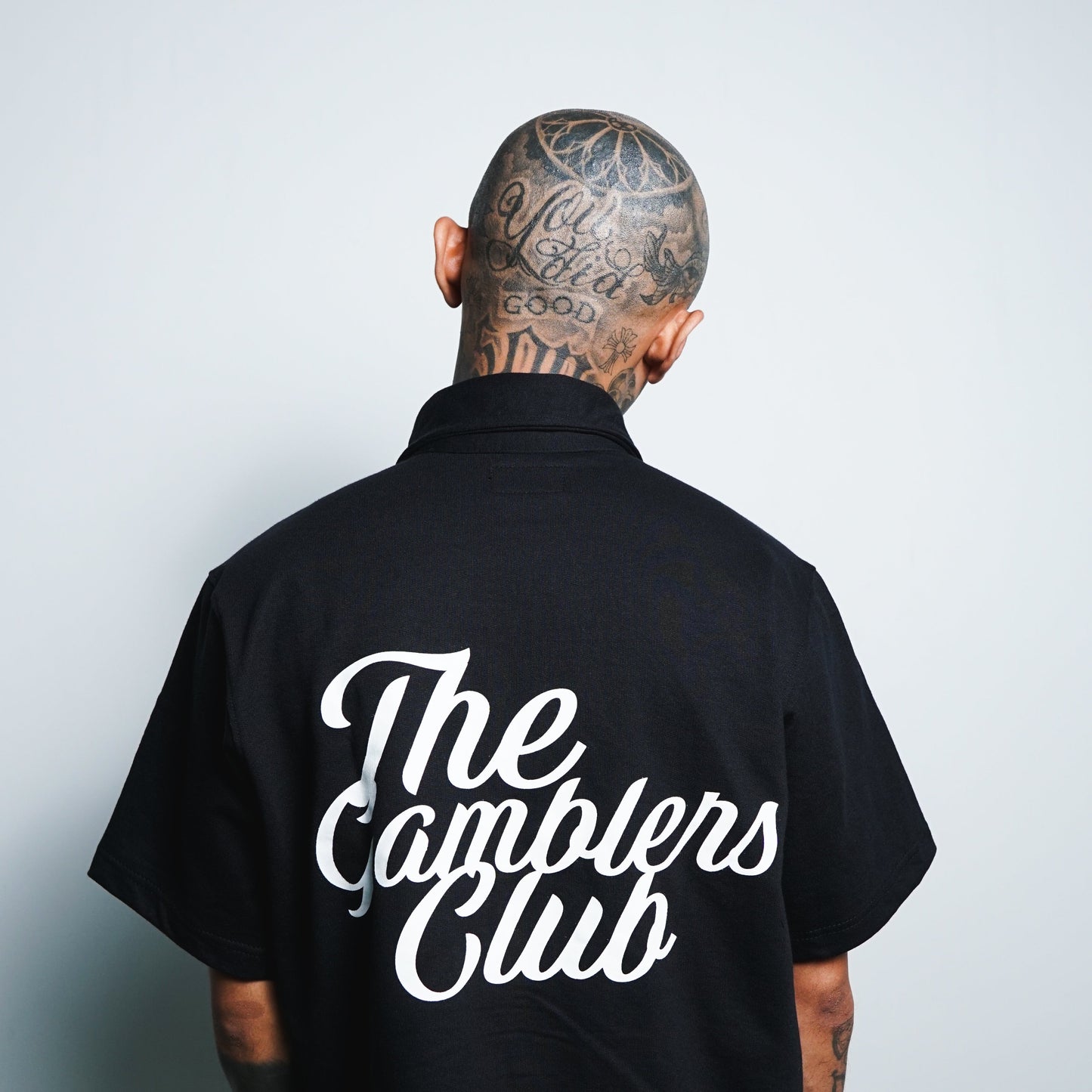 Gamblers Club Polo Boxy Crop Black French Terry