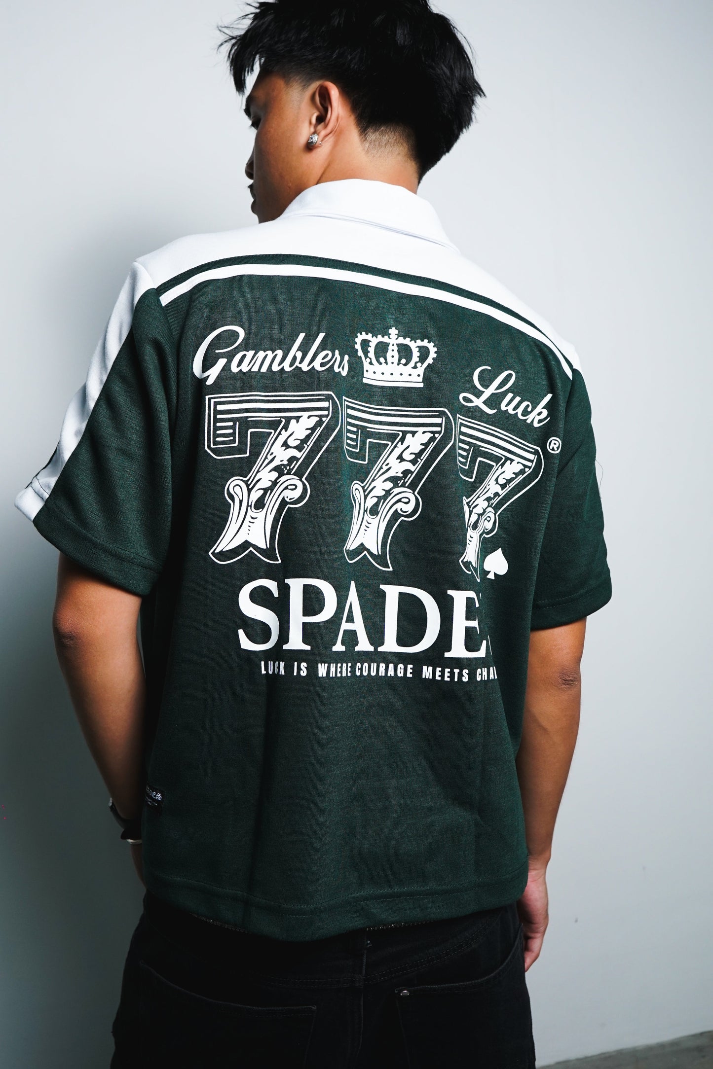 Spades Lucky Roulette Boxy Crop Polo