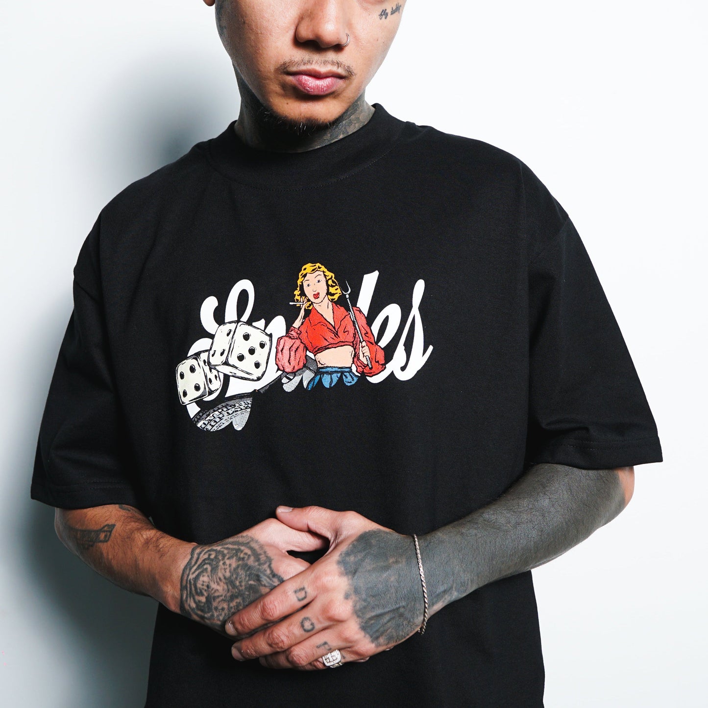Spades Pin Up Fortune Boxy Crop Tee SPADES