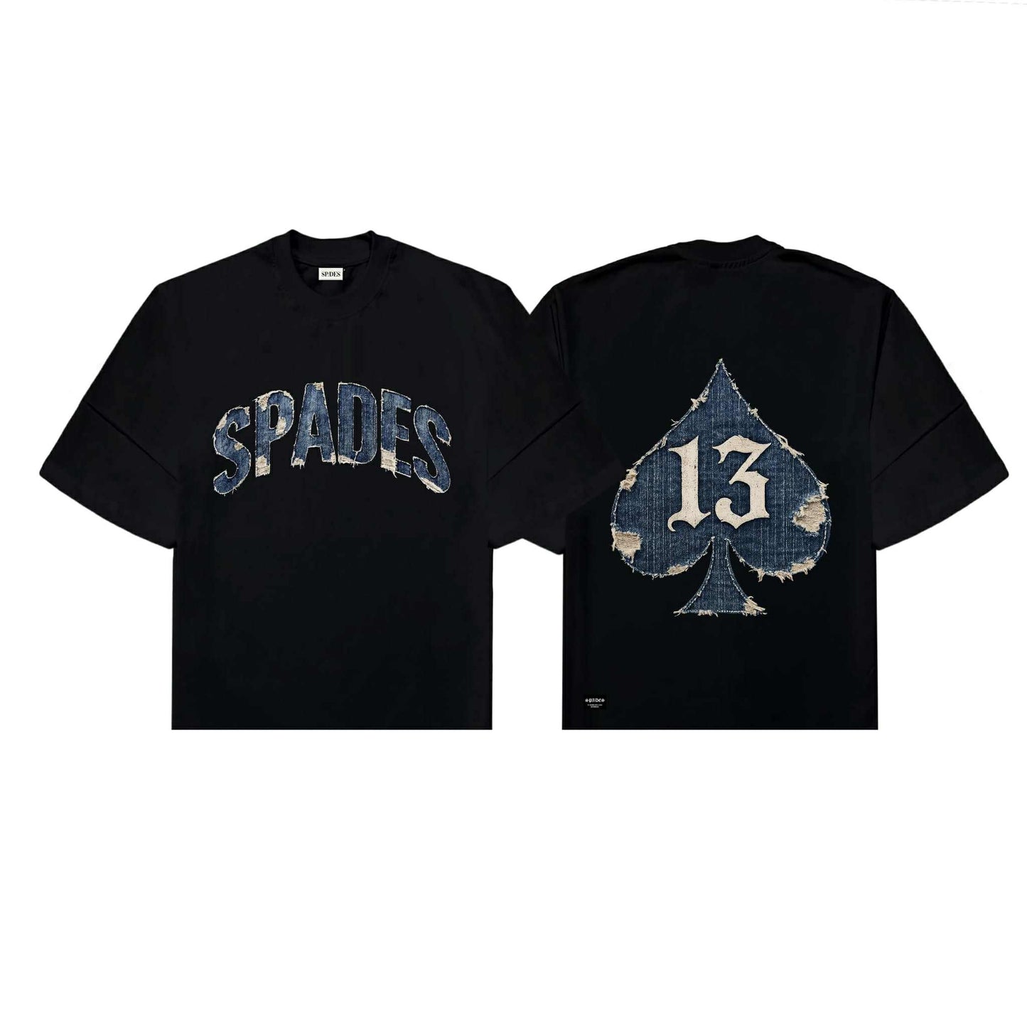 Spades Denim Boxy Crop Tee