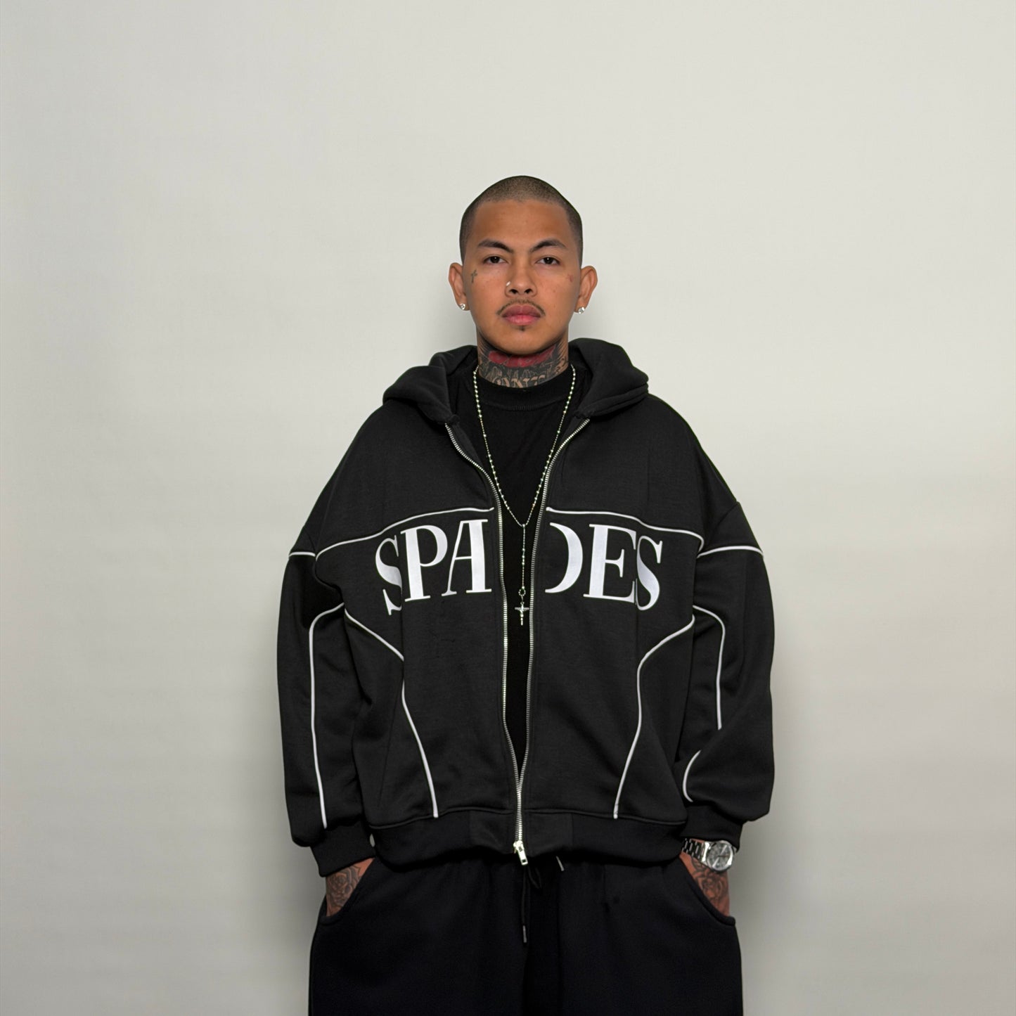 Spades Triple Lucky Boxy Crop Hoodie