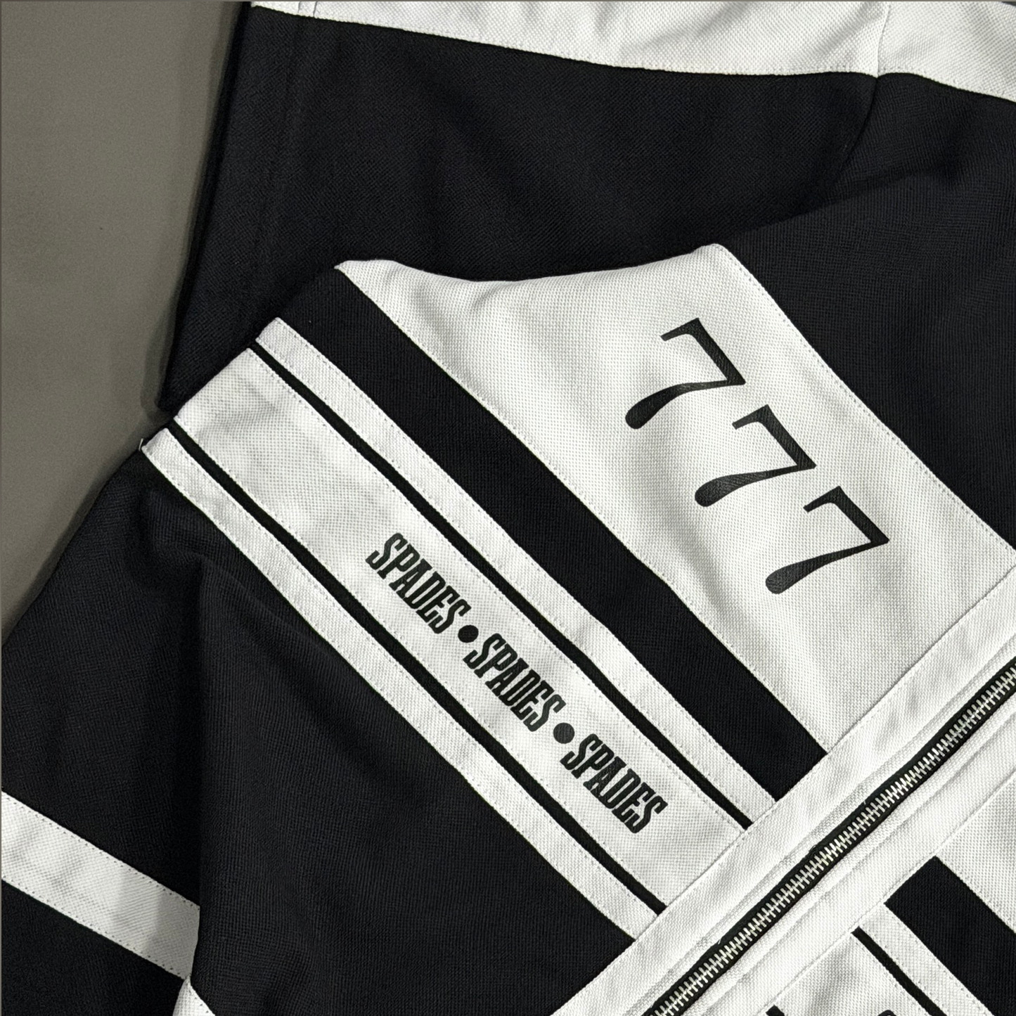 Spades High Velocity Full Zip Polo Black SPADES