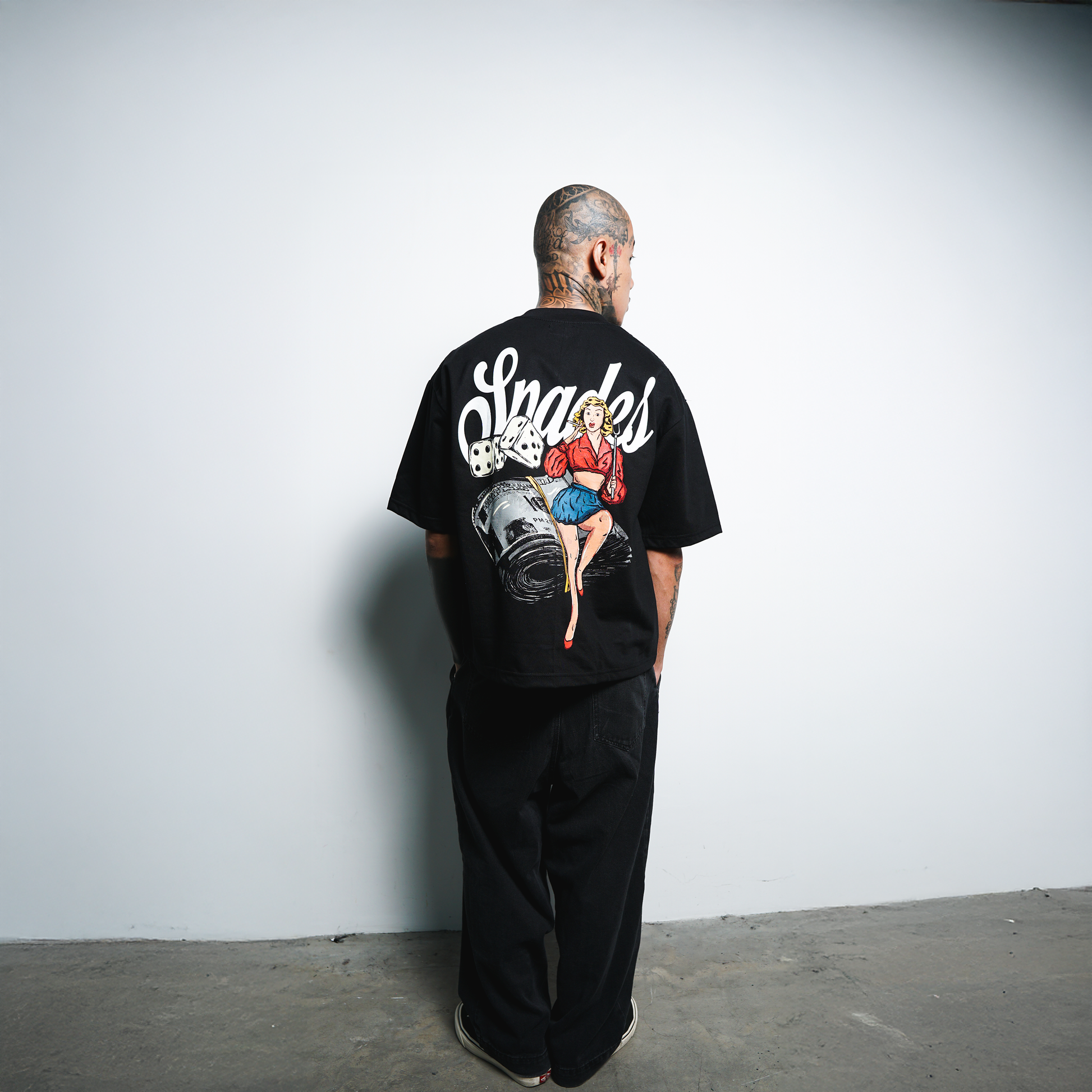 Spades Pin Up Fortune Boxy Crop Tee SPADES