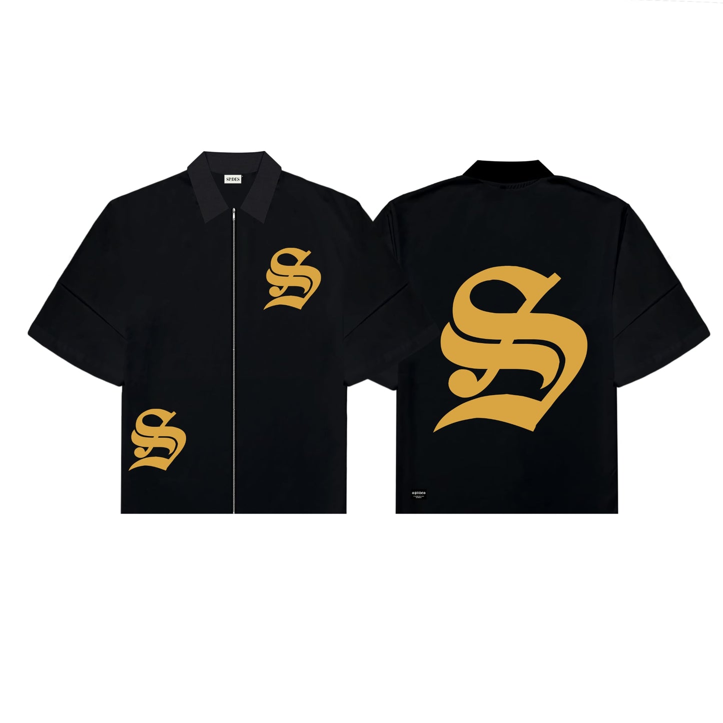 Spades Golden S Full Zip Polo Boxy Crop