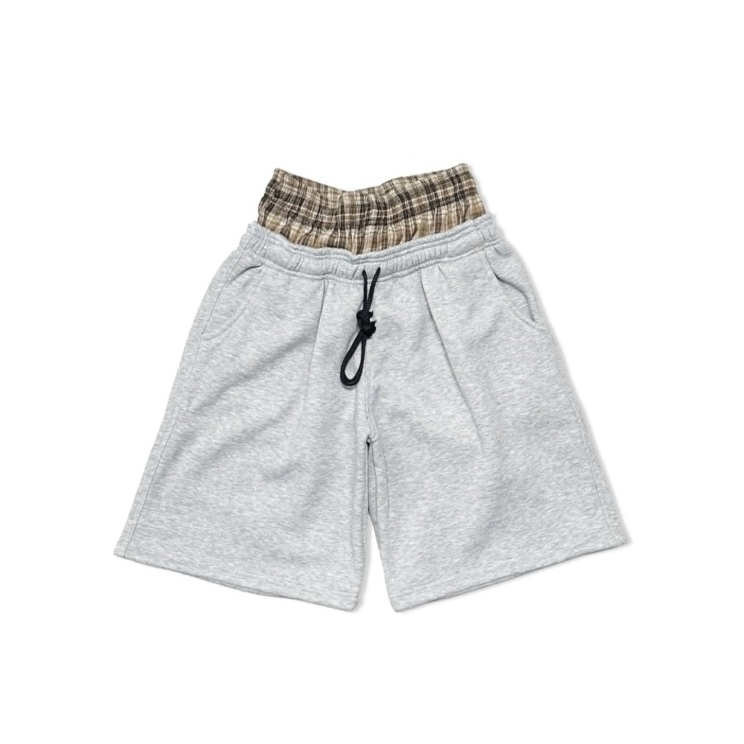 Spades Double Waist Gray Sweat Jorts SPADES