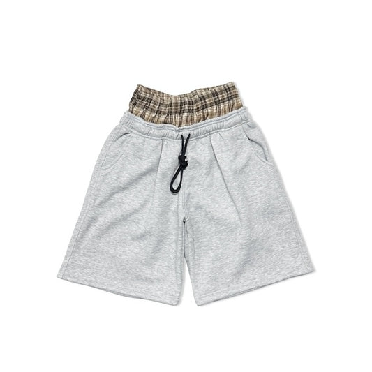 Spades Double Waist Gray Sweat Jorts