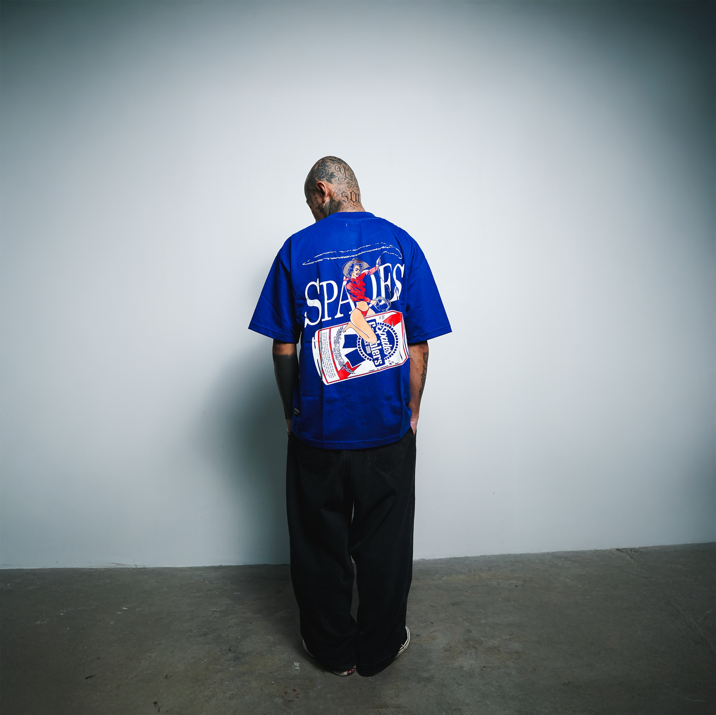 Spades High Roller Rodeo Boxy Tee Blue