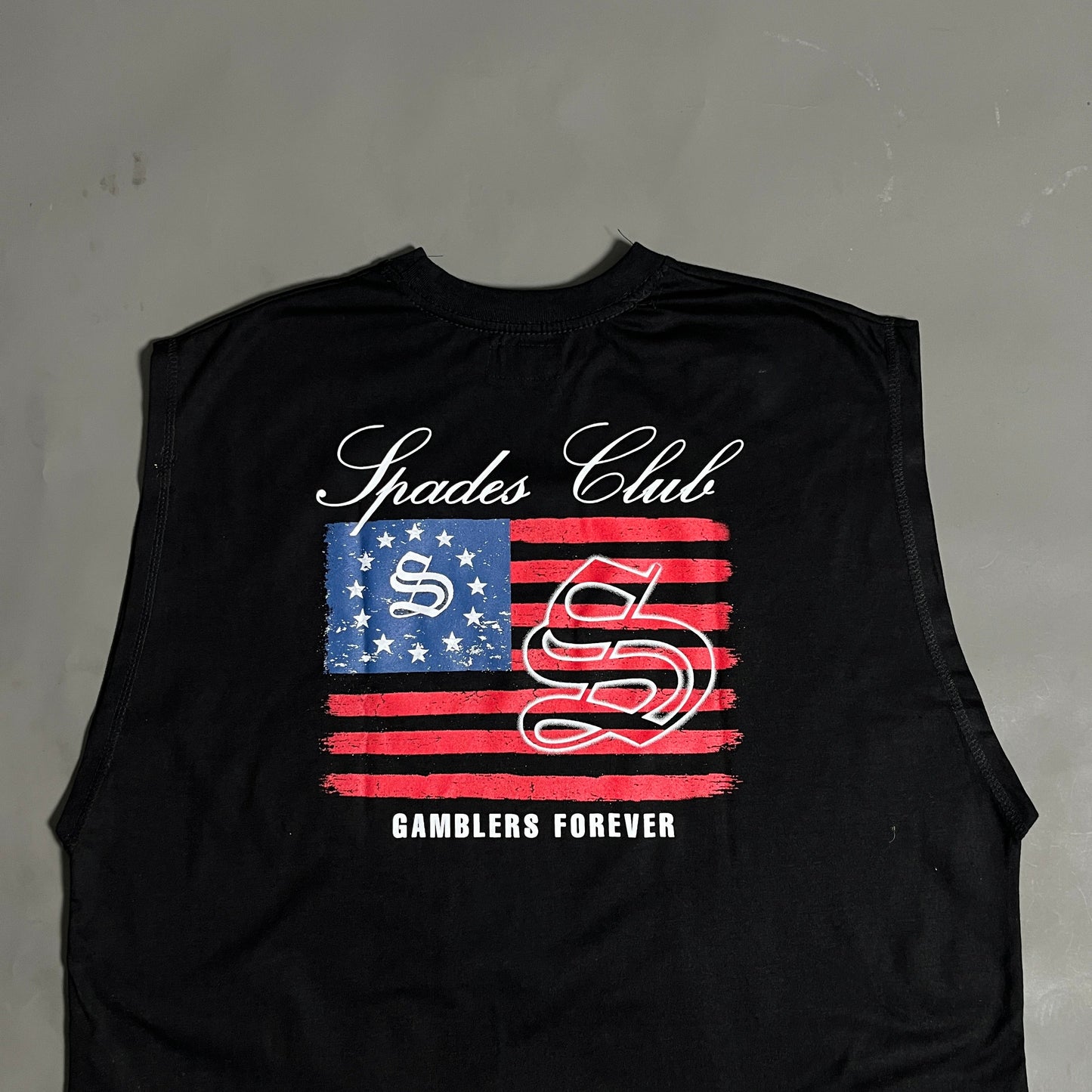 Spades Republic Club Boxy Crop Tee Sleeveless SPADES