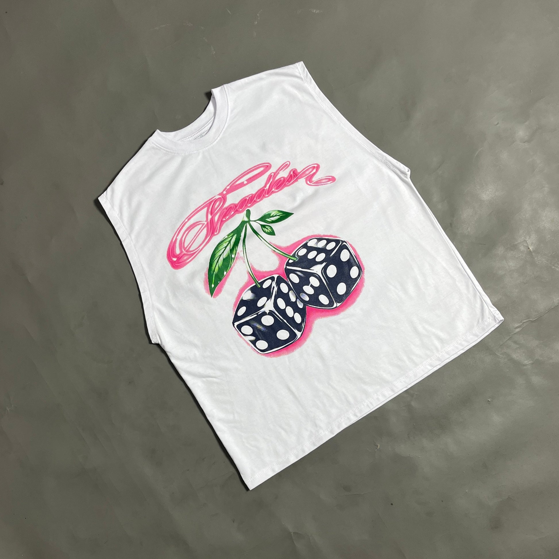 Spades Cherry Roll Boxy Crop Tee Sleeveless SPADES
