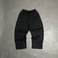 Spades Side Wide Raw Edge Black Pants SPADES