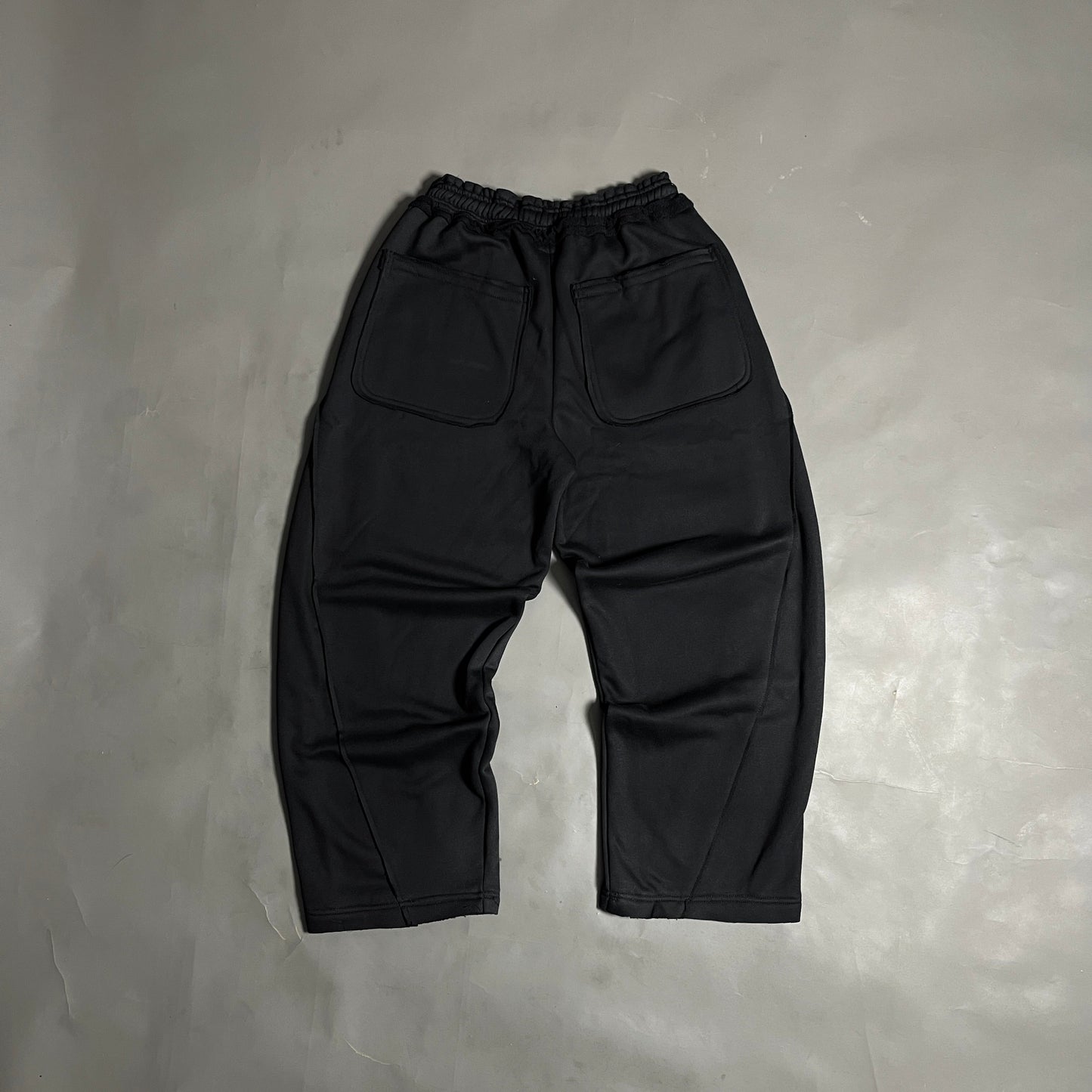 Spades Side Wide Raw Edge Black Pants SPADES