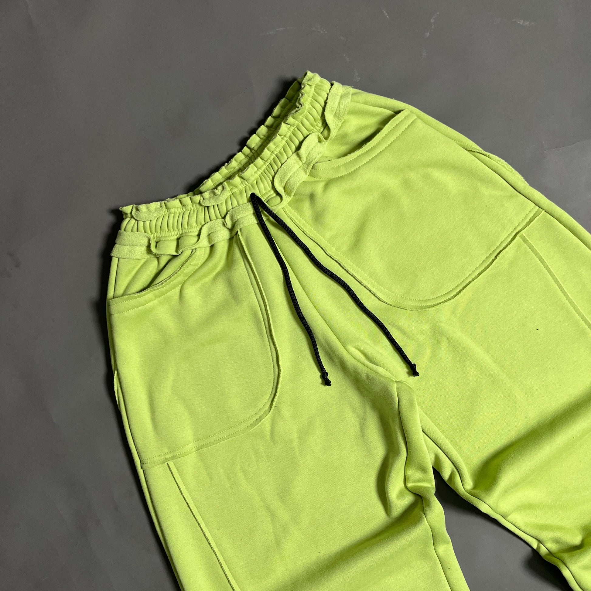 Spades Side Wide Raw Edge Avocado Pants SPADES