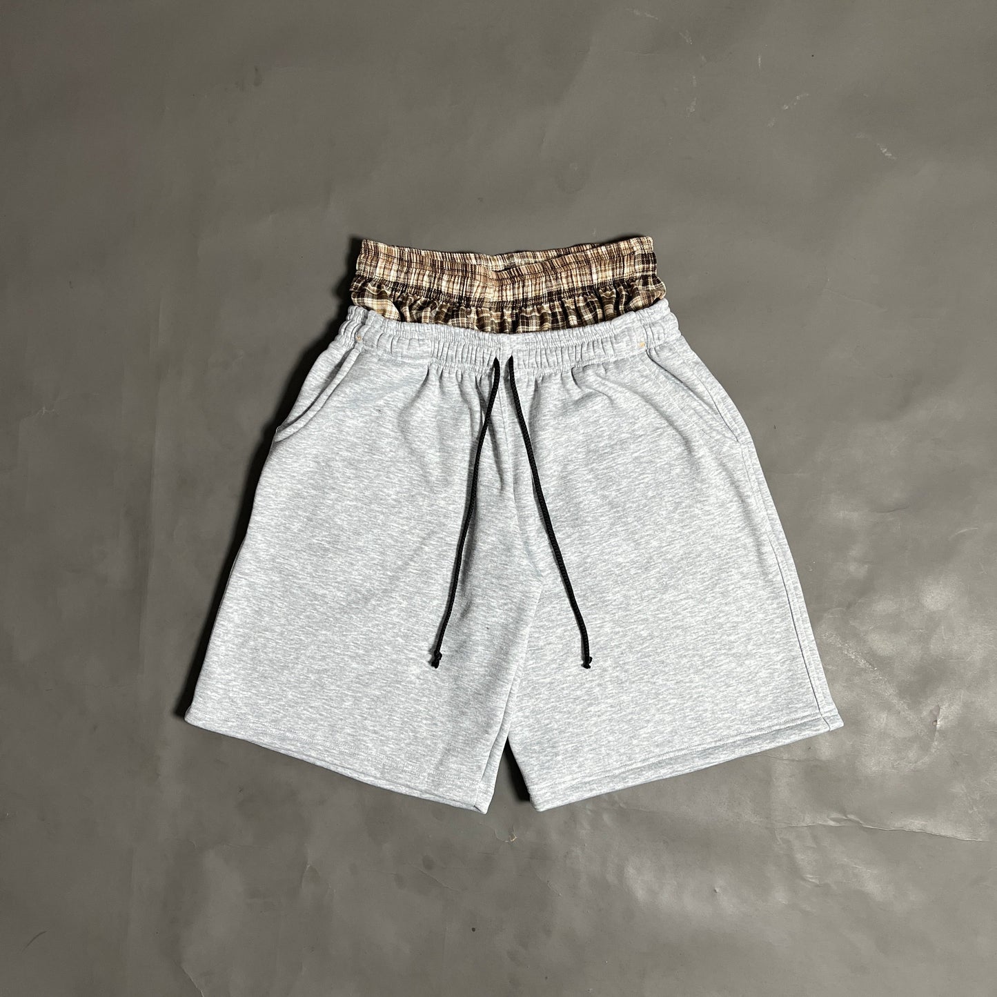 Spades Double Waist Gray Sweat Jorts SPADES