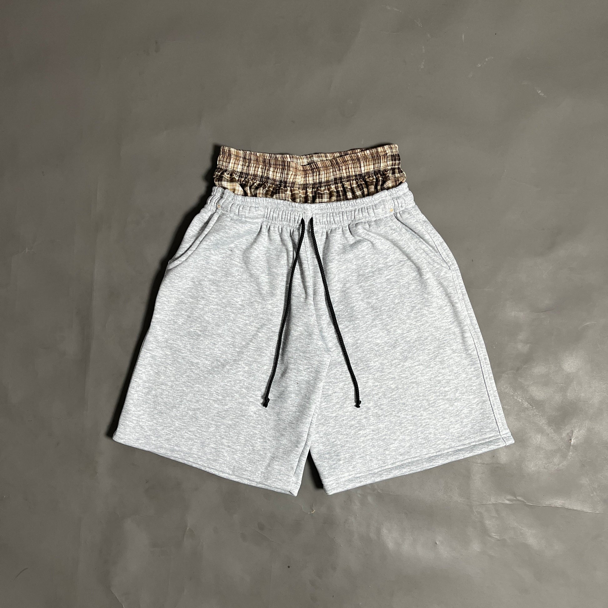 Spades Double Waist Gray Sweat Jorts SPADES