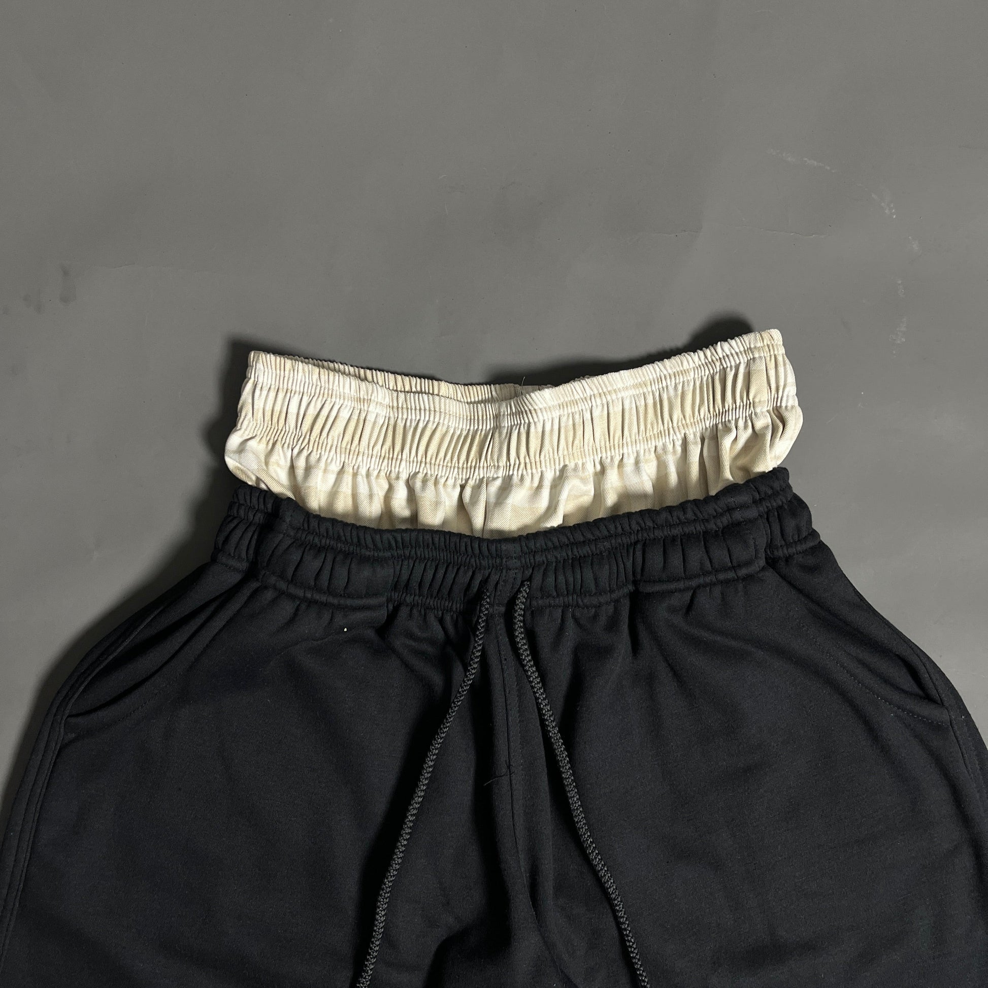 Spades Double Waist Black Sweat Jorts SPADES