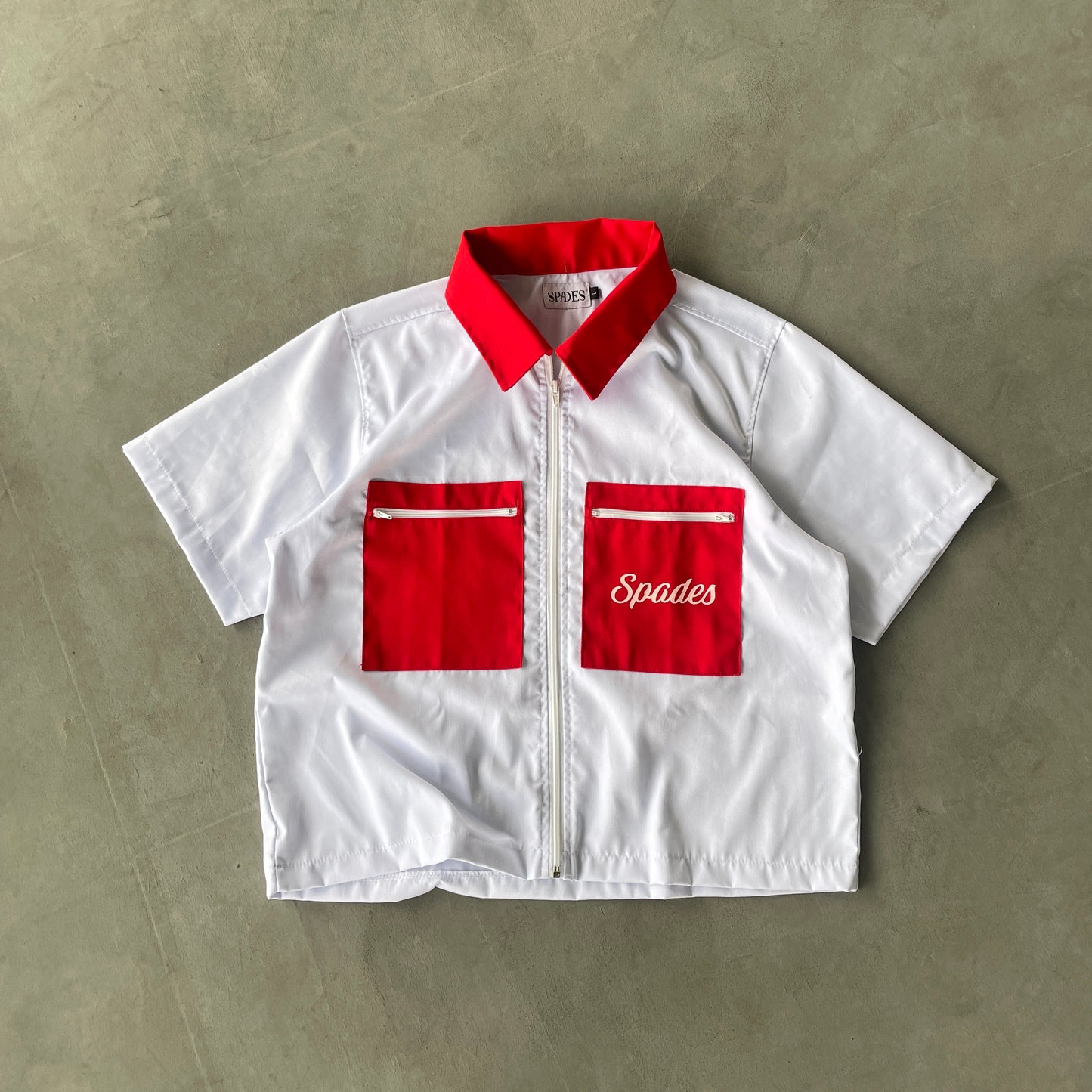 Gamblers Club Polo Boxy Crop White