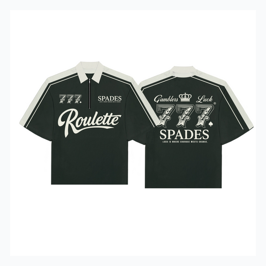 Spades Lucky Roulette Boxy Crop Polo