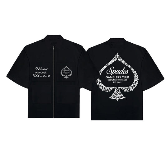 Spades House Dealer Boxy Crop Polo SPADES