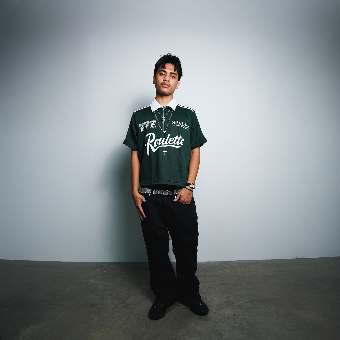 Spades Lucky Roulette Boxy Crop Polo SPADES