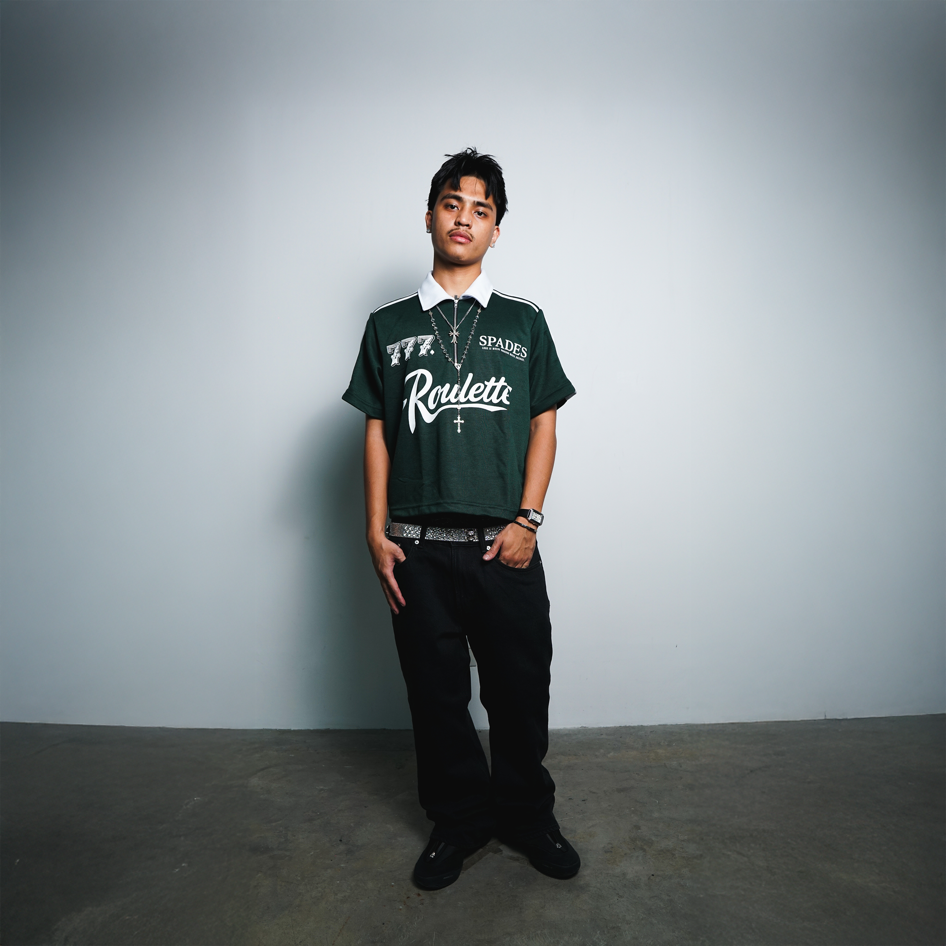 Spades Lucky Roulette Boxy Crop Polo SPADES