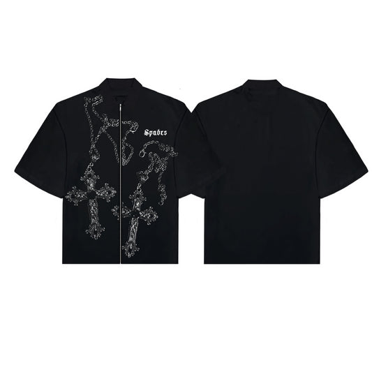 Spades Saint Noir Boxy Crop Polo SPADES