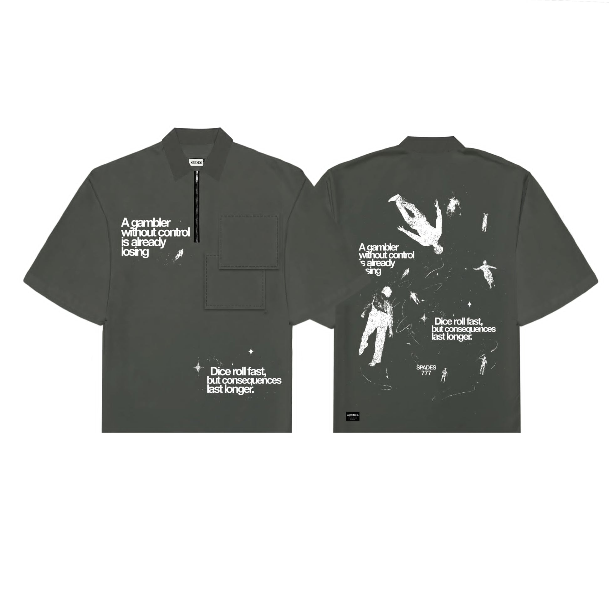 Spades Shattered Reality Crop Polo SPADES