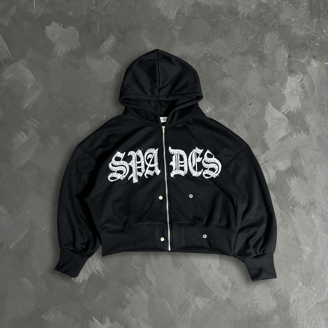 Spades Glitter Throne Boxy Hoodie