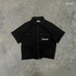 Gamblers Club Polo Boxy Crop Black French Terry
