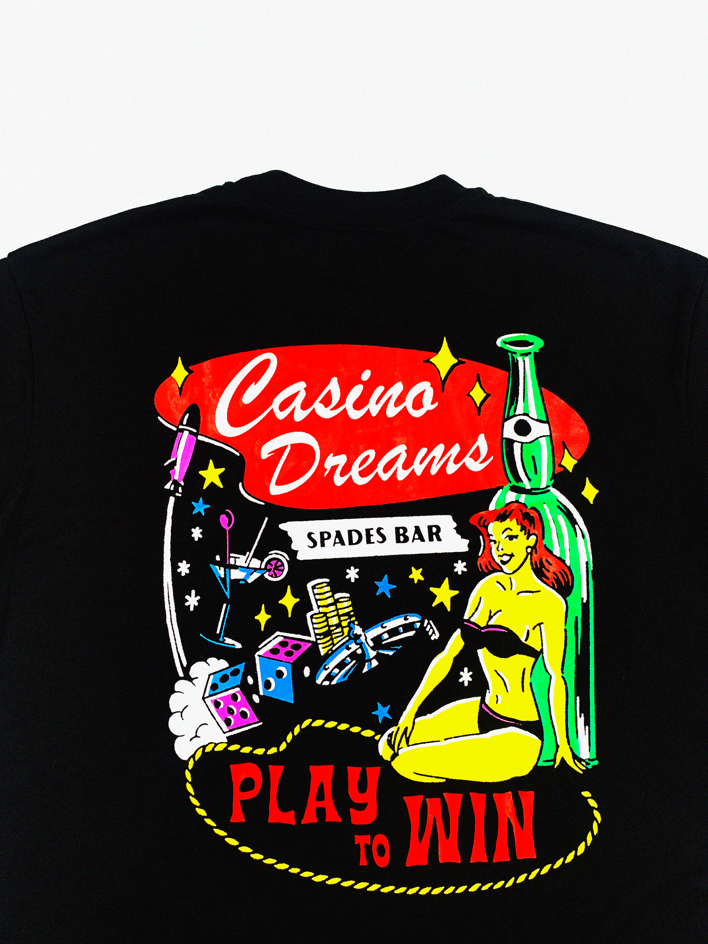 Spades Casino Dreams Black in Box Tee