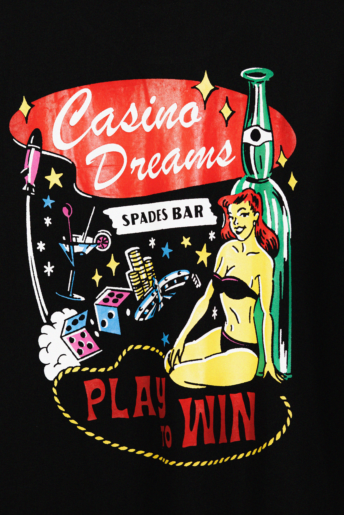 Spades Casino Dreams Black in Box Tee