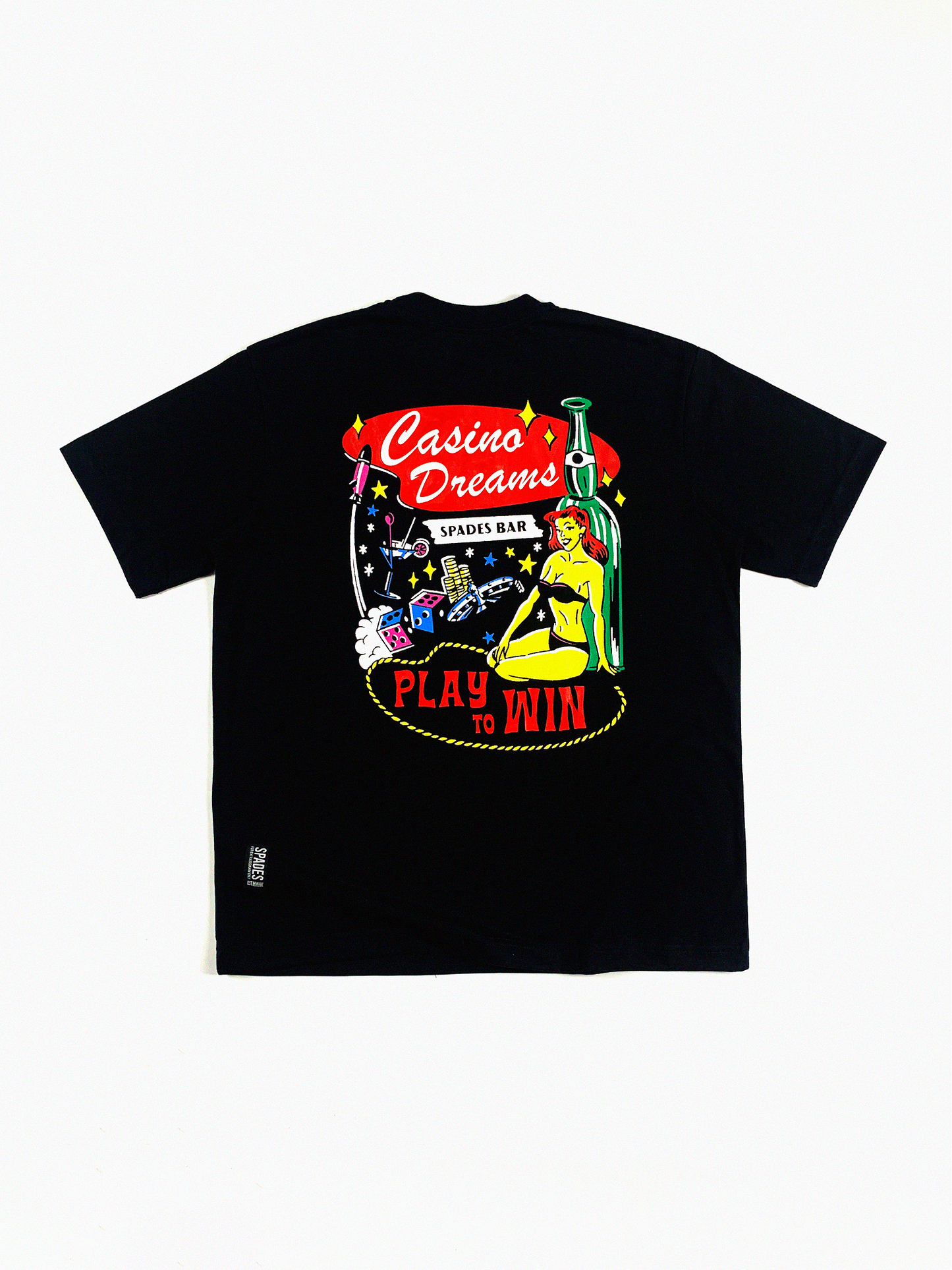 Spades Casino Dreams Black in Box Tee