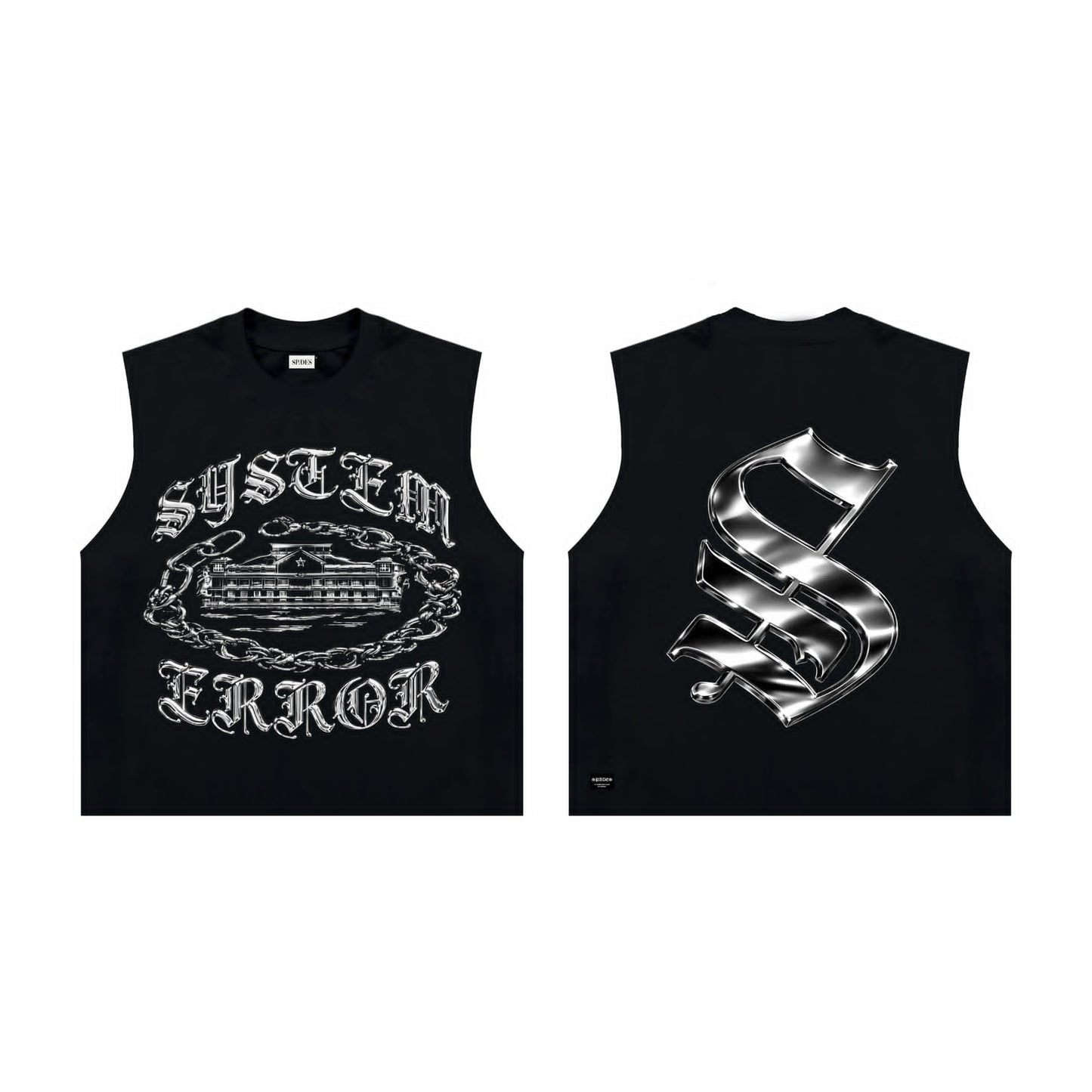 Spades Shattered System Boxy Crop Tee Sleeveless SPADES